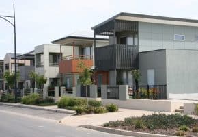 Homes on subdivided blocks in an Adelaide suburb